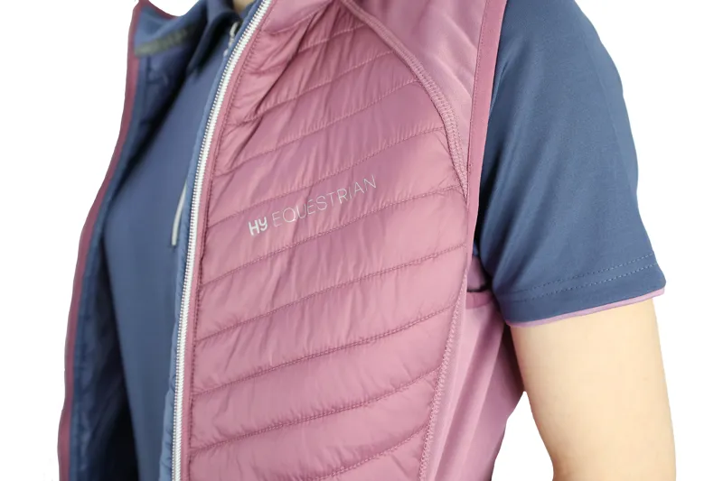 Hy Equestrian Synergy Elevate Sync Lightweight Gilet - Riviera/Grape-2